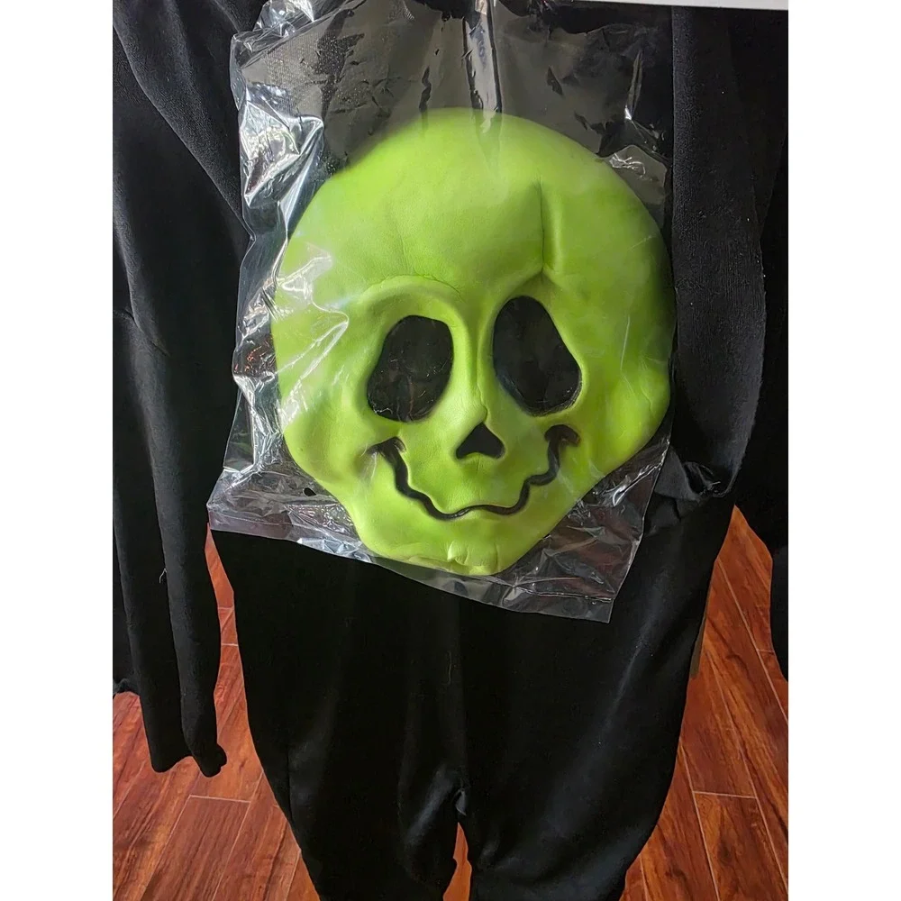 Totally Skelebones Toddler Skeleton Costume Neon Green Black Size Large 4-6 NEW